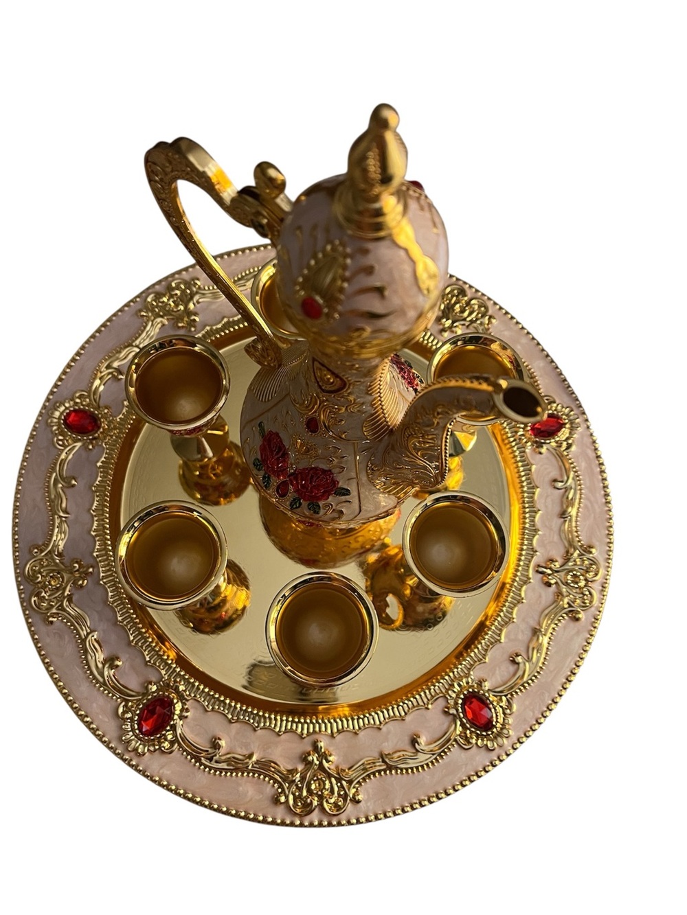 Luxury Palace Flagon Set - Gold & Enamel (New in Box